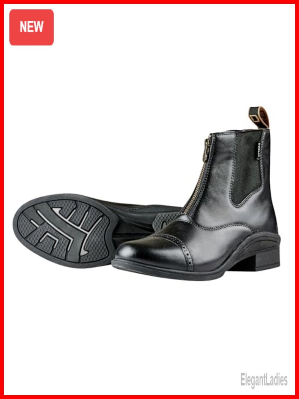 Equestrian Zip Paddock Boots Faux Leather Ankle Riding Boots